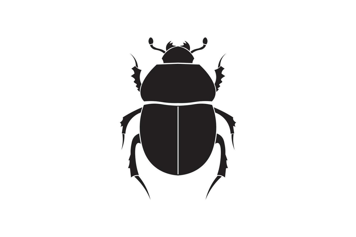 Dung beetle logo design vector
