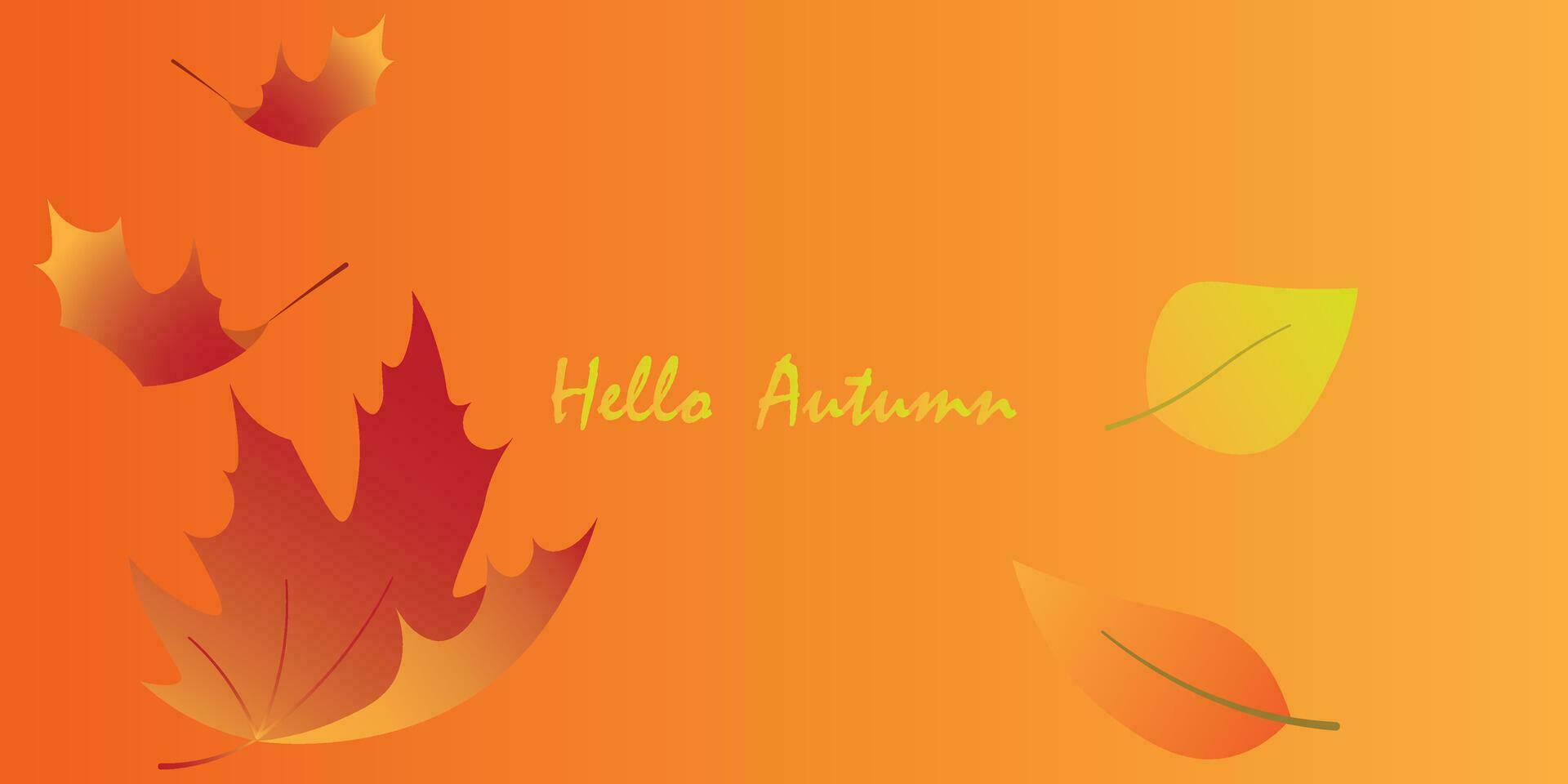 Background design with autumn theme. vector