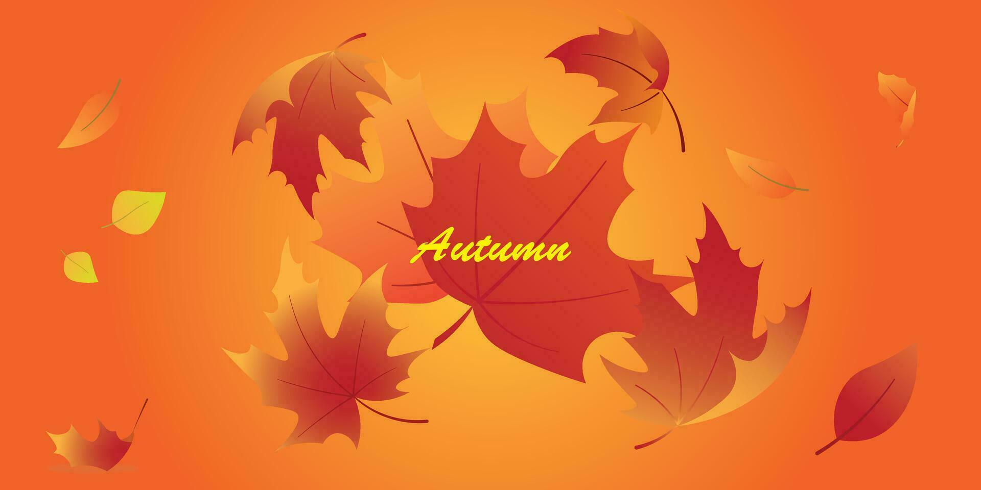 Background design with autumn theme. vector