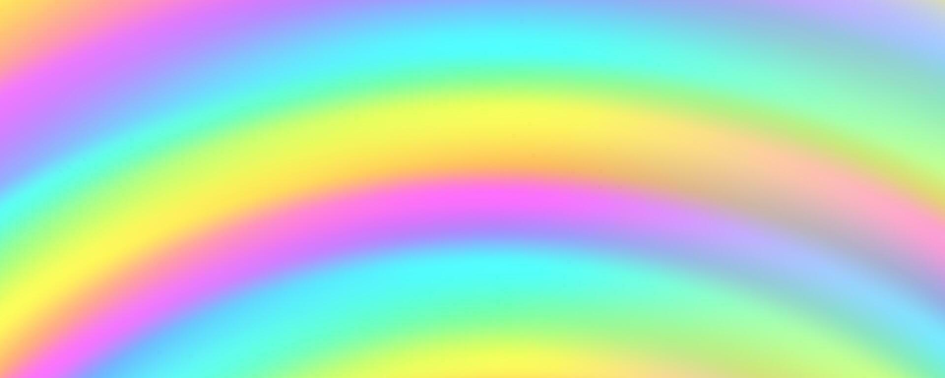 Rainbow gradient background. Abstract spectrum color texture. Neon holographic bsckdrop with blend effect. Vector unicorn wallpaper