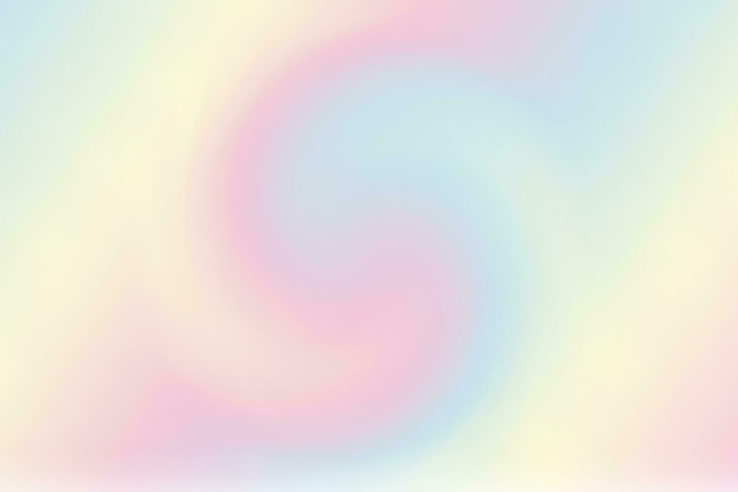 Pastel rainbow background with swirl. Fantasy neon unicorn pattern. Bright multicolored sky. Vector illustration.