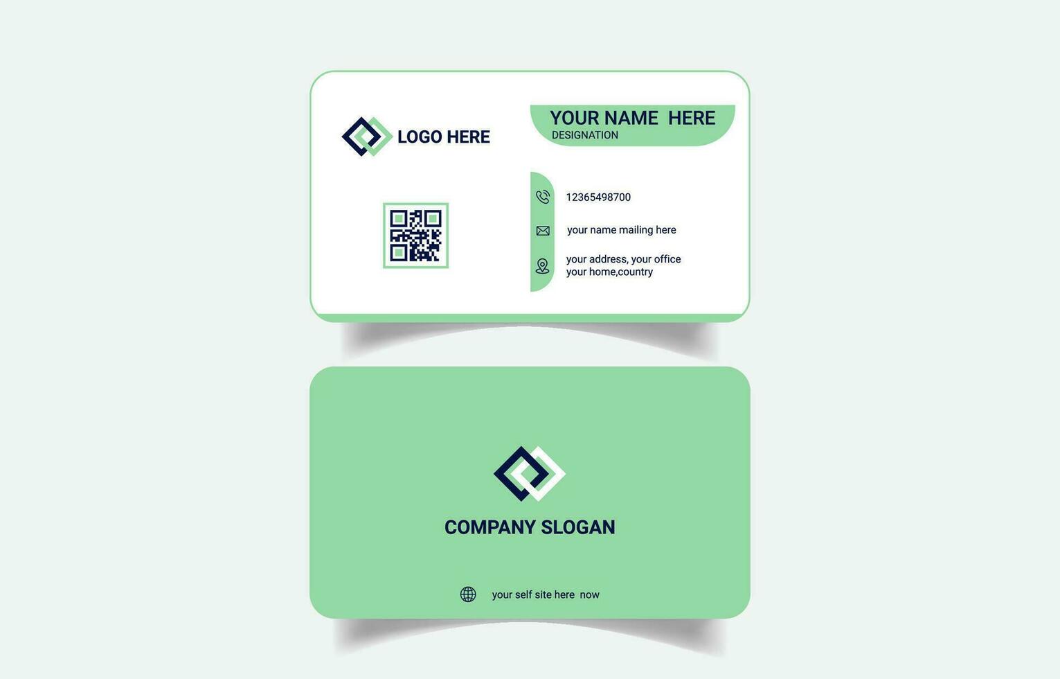 Elegant creative business card templates vector