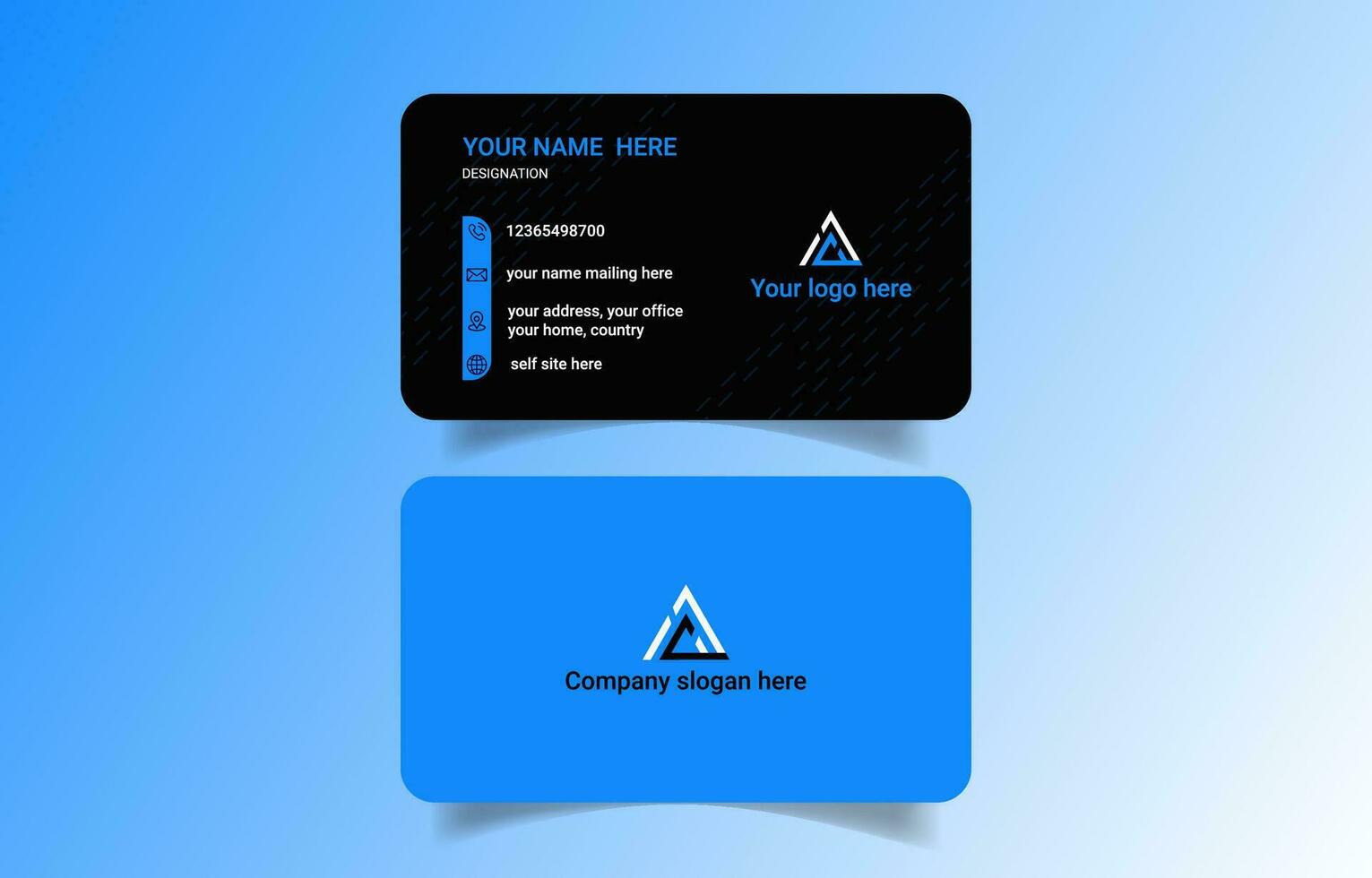 wonderful corporate business card design vector