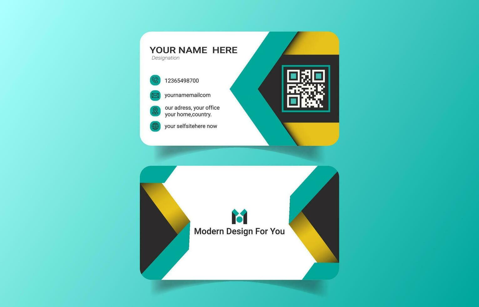 Luxury modern company business card vector