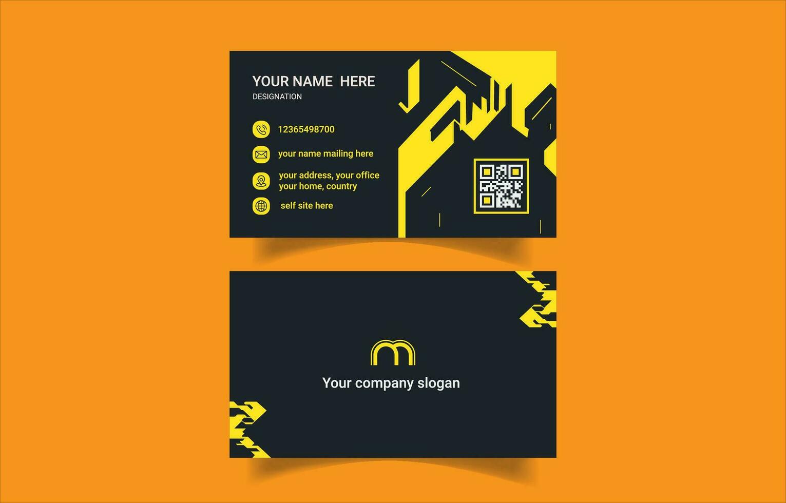 Elegant corporate business card template vector