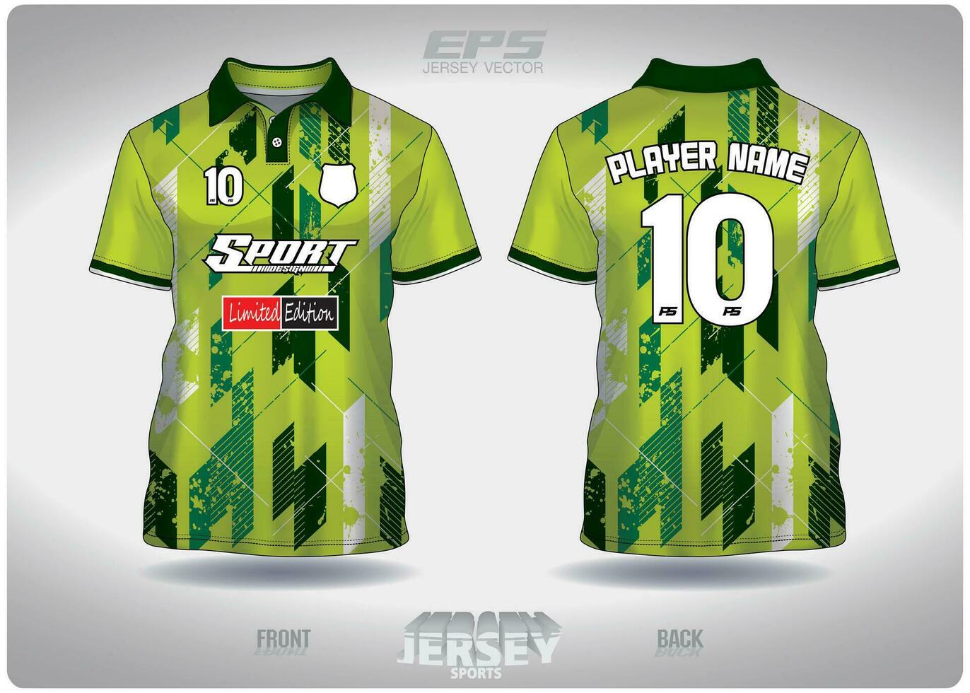 EPS jersey sports shirt vector.Green salad stripes on square picture pattern design, illustration, textile background for sports poloshirt, football jersey poloshirt vector