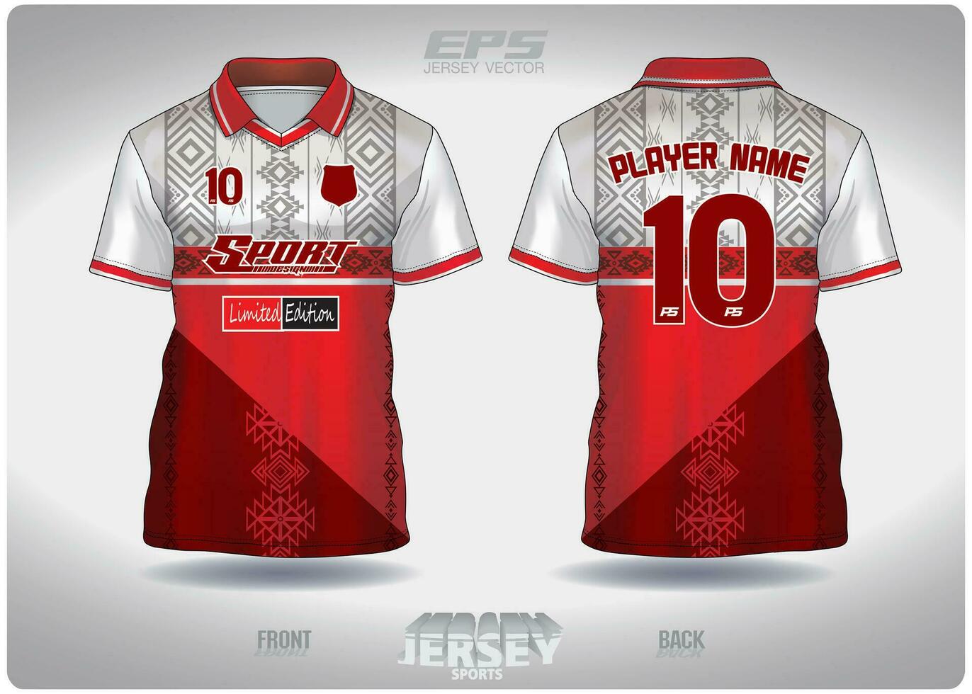 EPS jersey sports shirt vector.Indigenous tribal pattern design