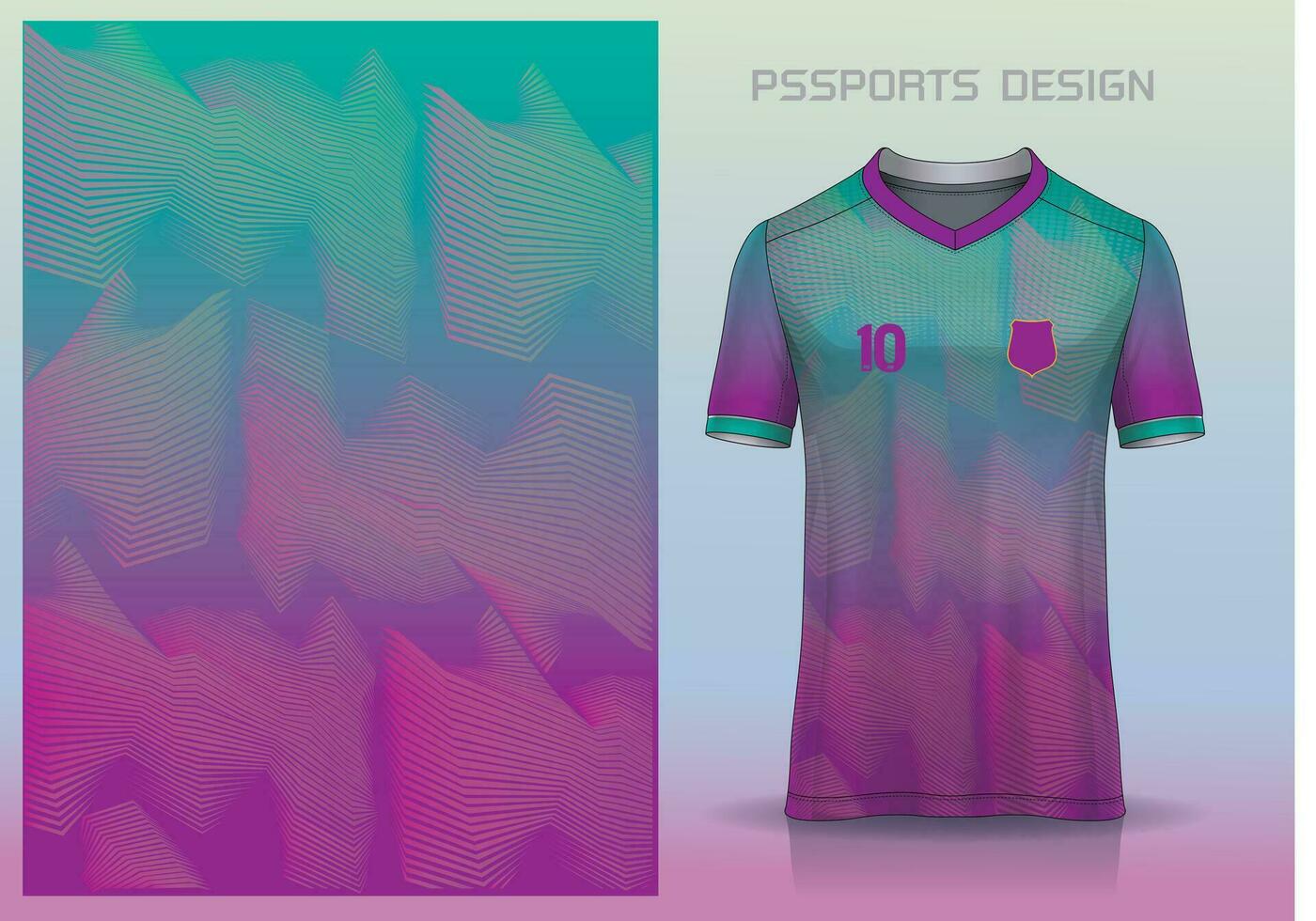 Pattern design, illustration, textile background for sports t-shirt, football jersey shirt mockup for football club. consistent front view vector