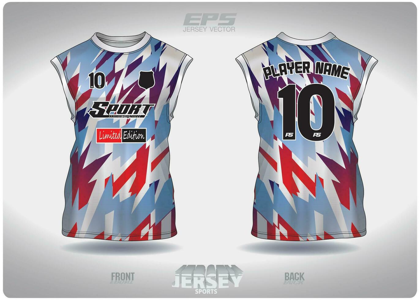 .EPS jersey sports shirt vector.Dog pattern design, illustration, textile background for sleeveless shirt sports t-shirt, football jersey sleeveless shirt vector