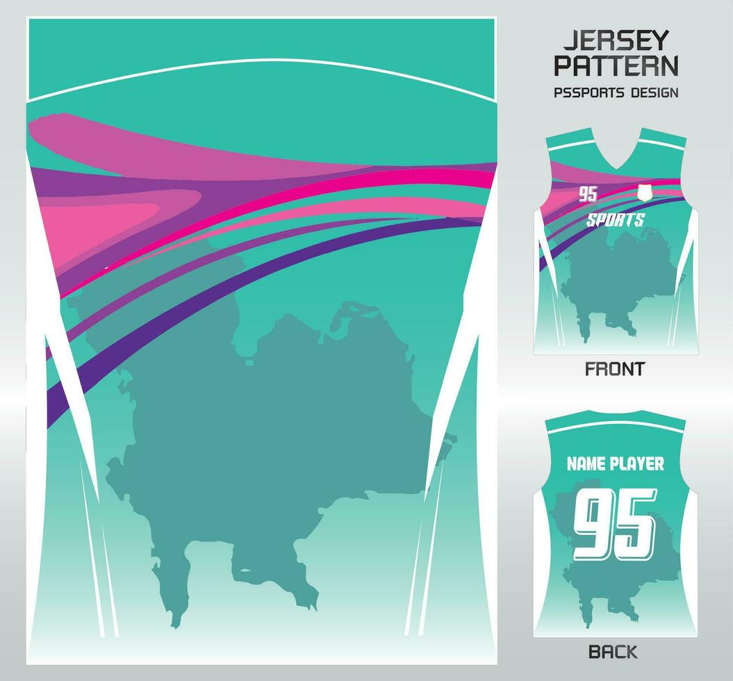Pattern design, illustration, textile background for sports t-shirt, football jersey shirt mockup for football club. consistent front view vector