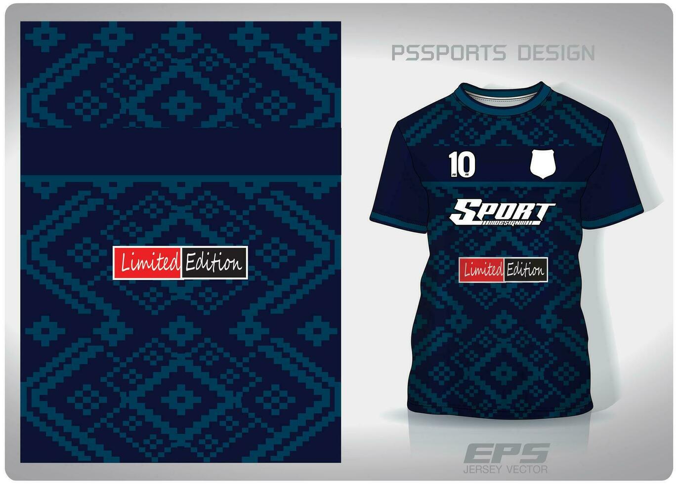 Pattern design, illustration, textile background for sports t-shirt, football jersey shirt mockup for football club. consistent front view vector