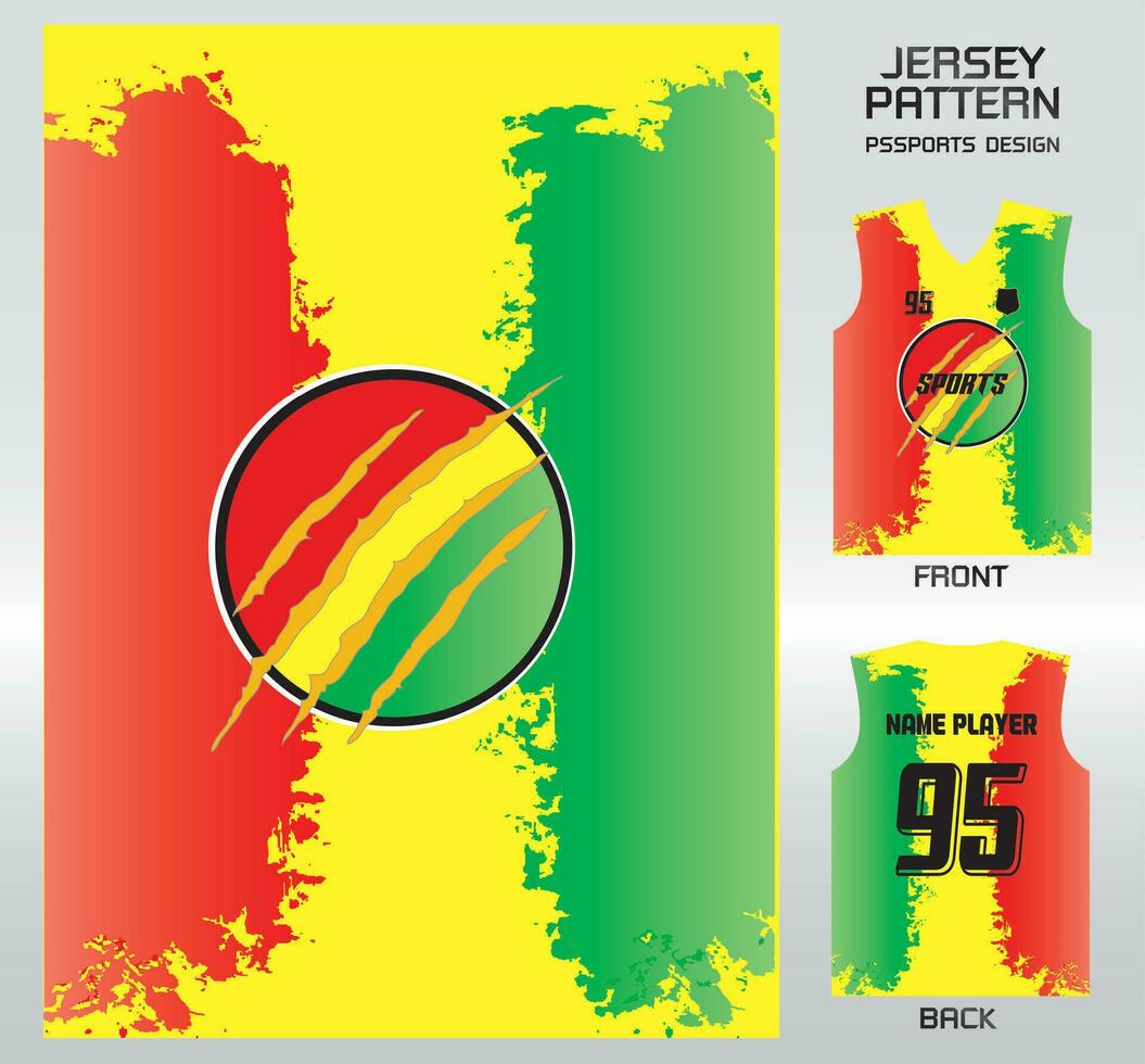 Pattern design, illustration, textile background for sports t-shirt, football jersey shirt mockup for football club. consistent front view vector