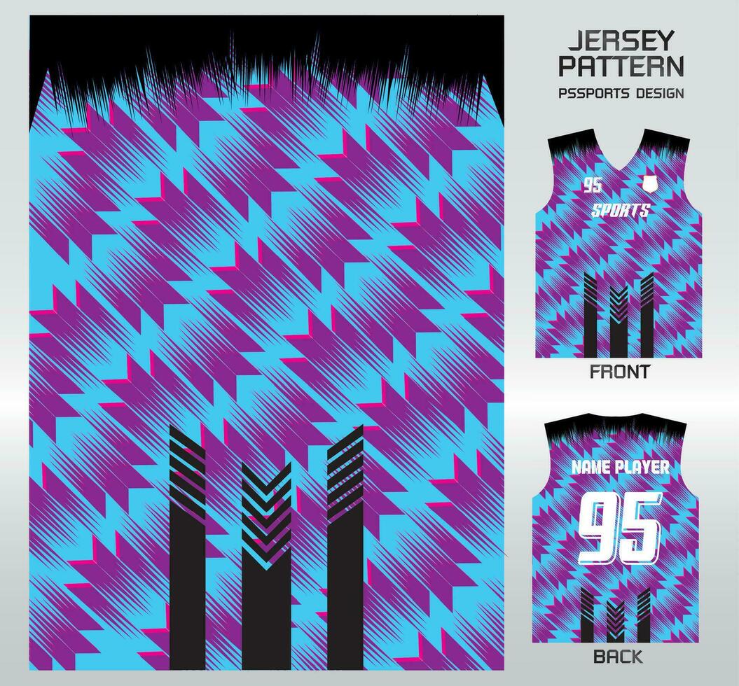 Pattern design, illustration, textile background for sports t-shirt, football jersey shirt mockup for football club. consistent front view vector