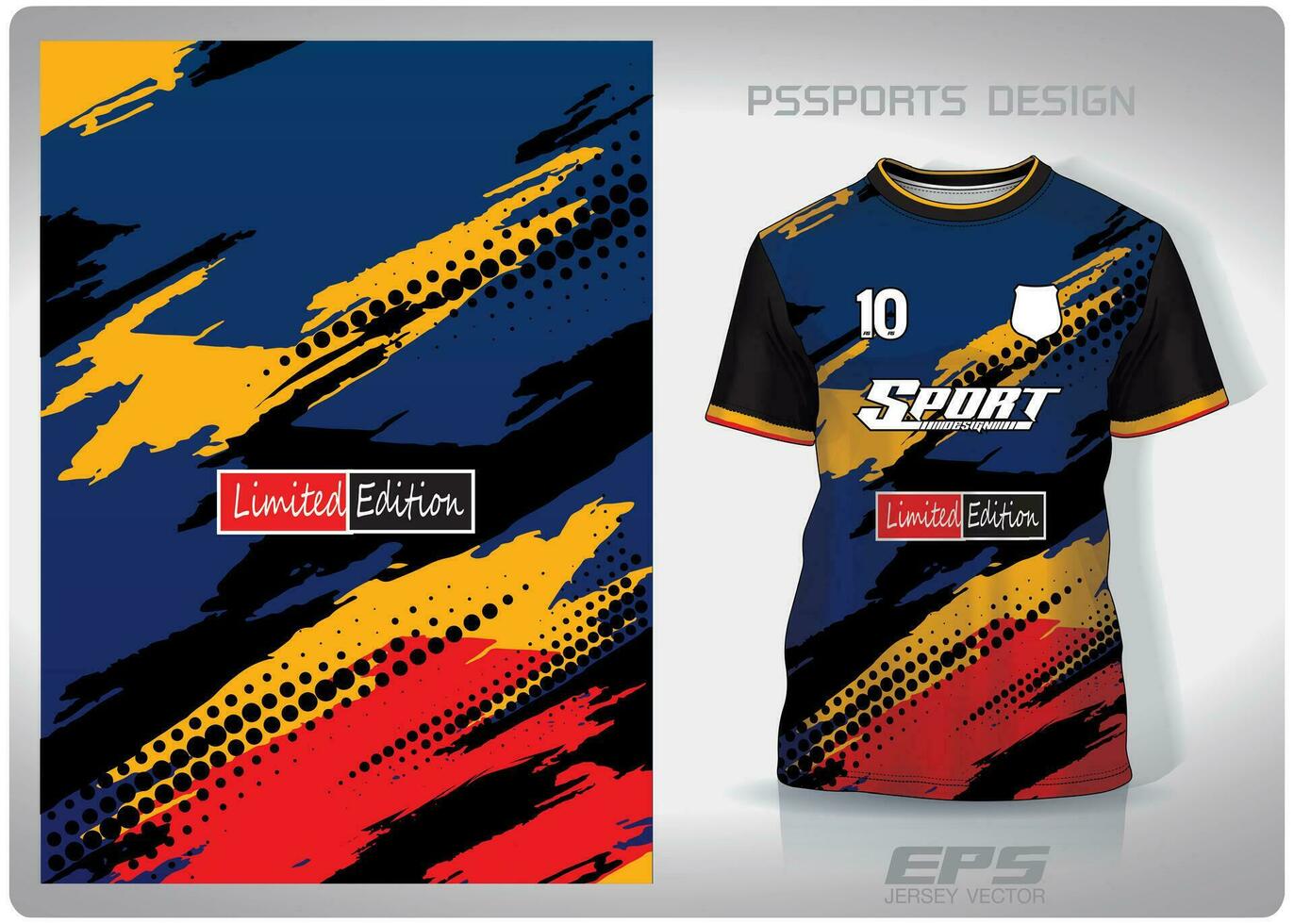 Vector sports shirt background image.Use a yellow red label to add ...