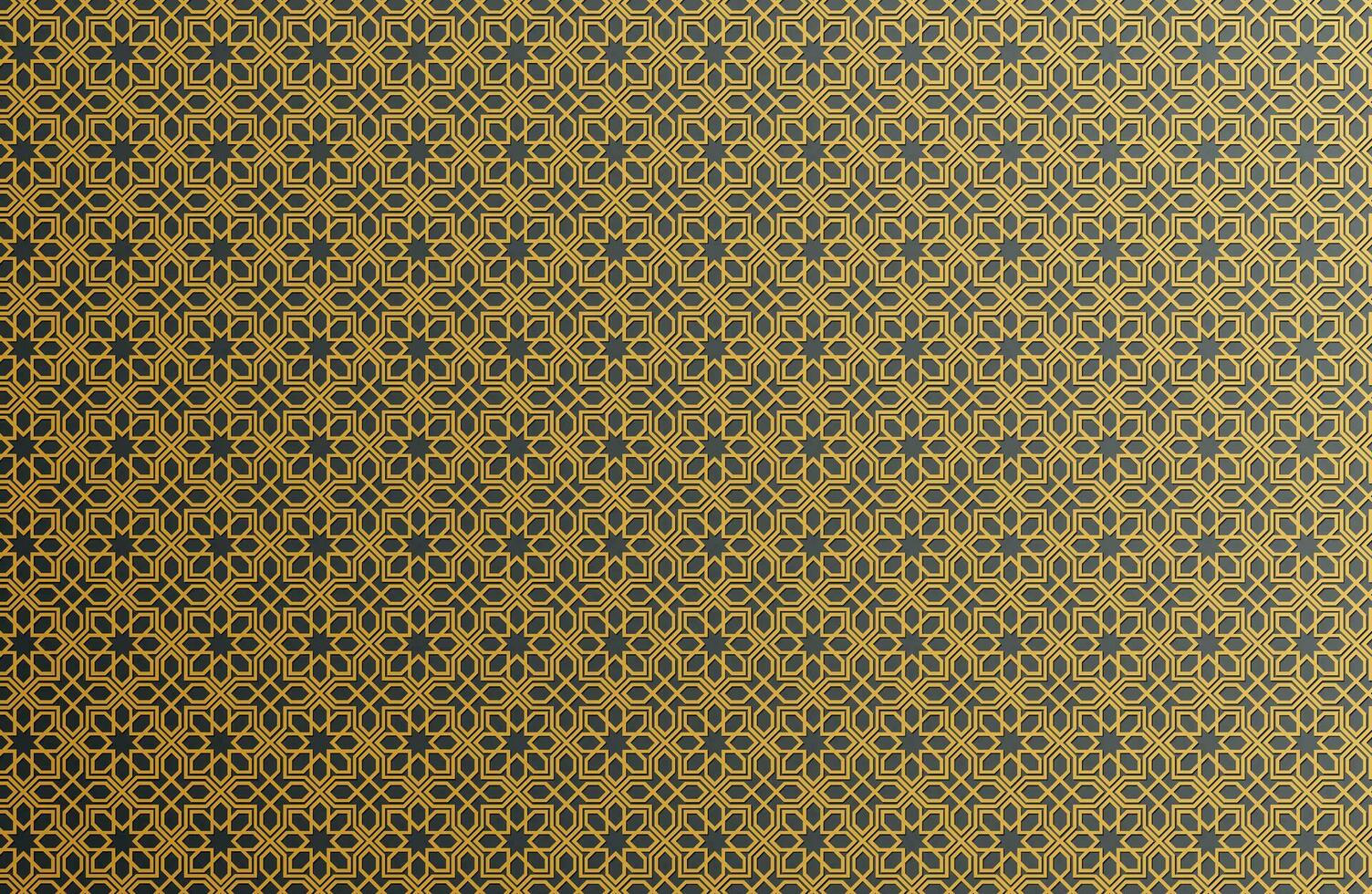 Seamless Golden Color Arabic Pattern vector