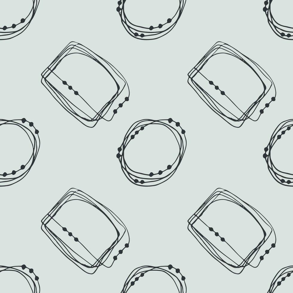 Pattern  hand drawn doodle circles and round shapes. vector