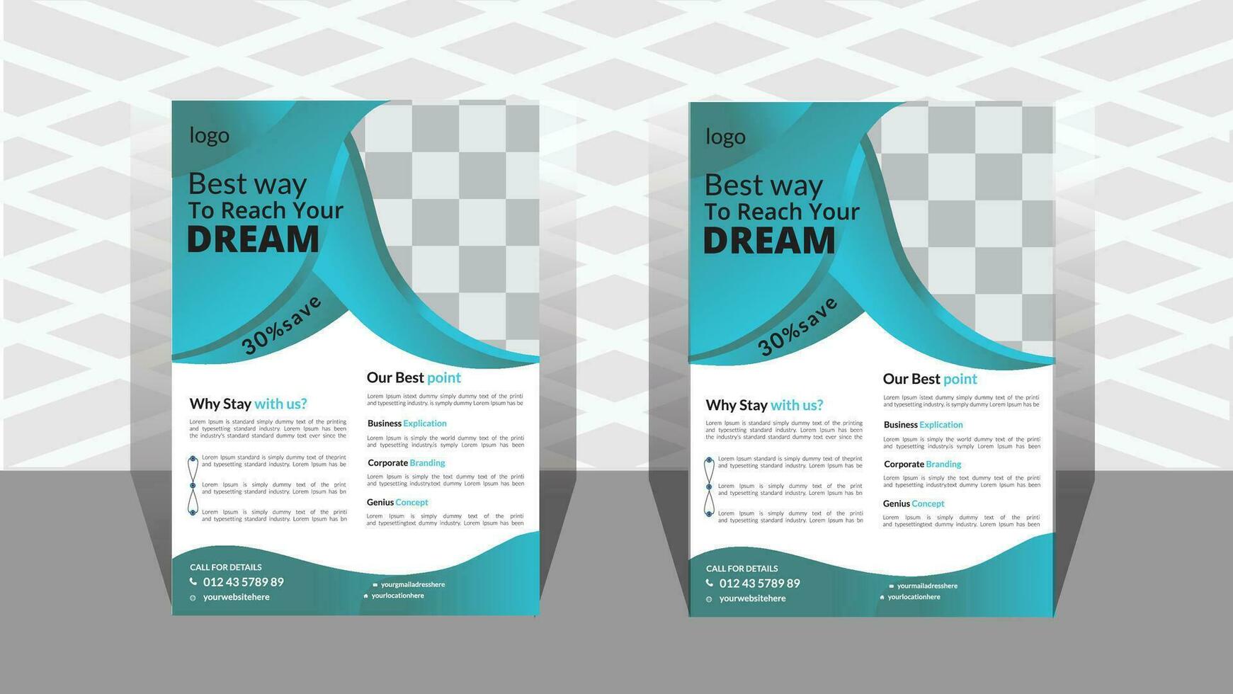 Modern flyer design vector