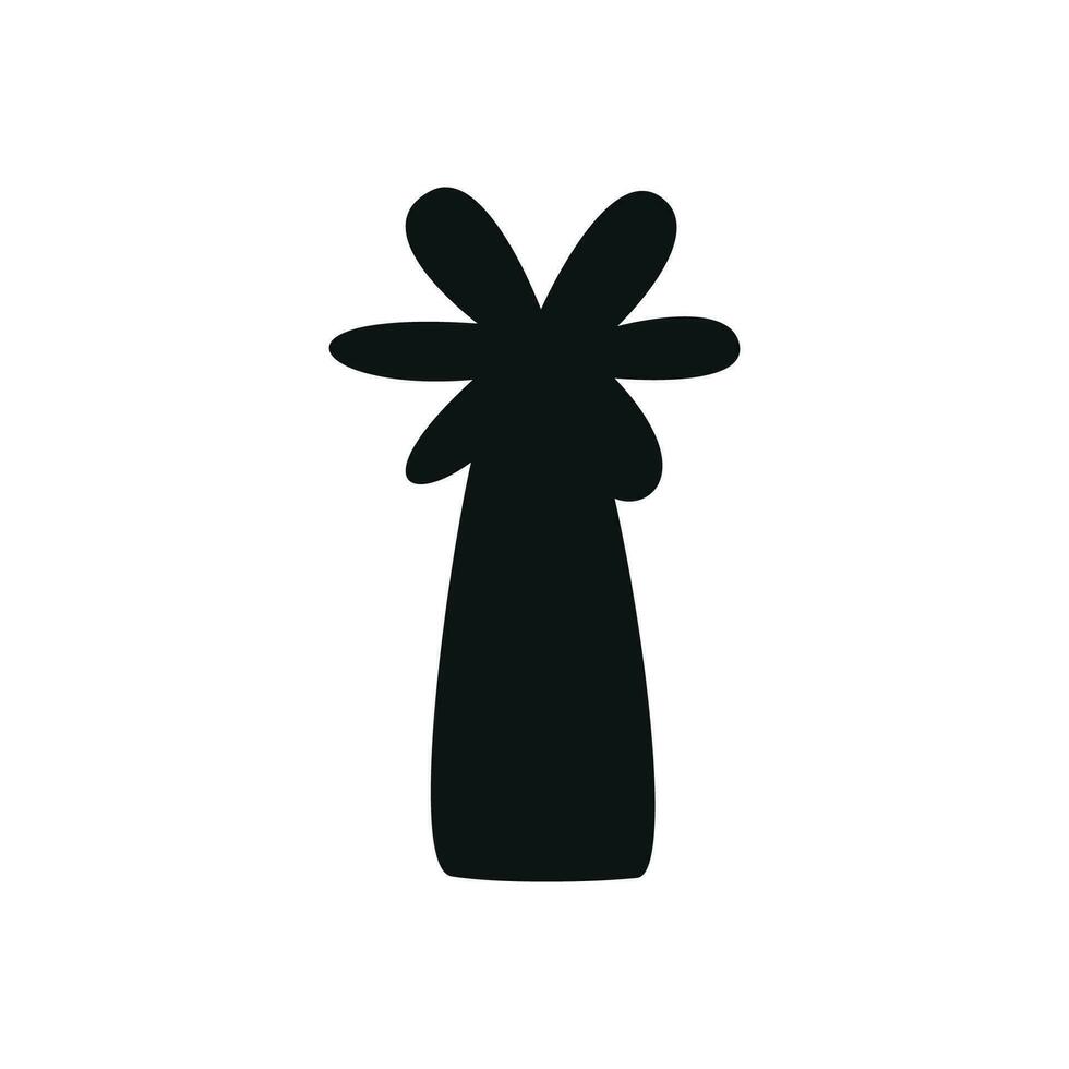 Flat vector silhouette illustration of palm
