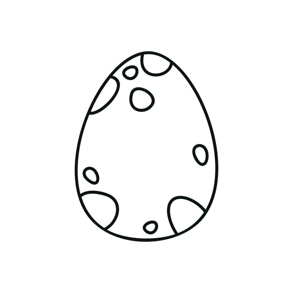 Hand drawn linear vector illustration of egg