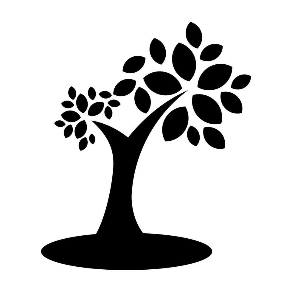 vector de diseño de logotipo de icono de árbol