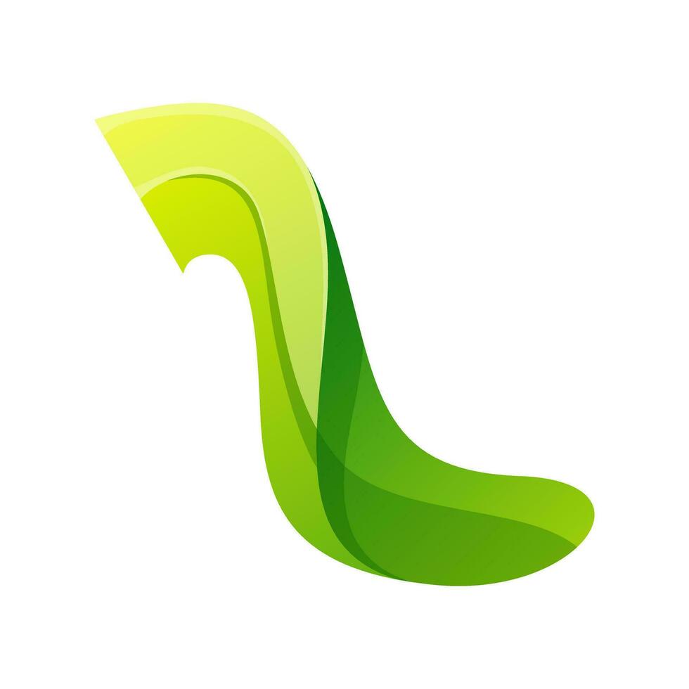 colorful letter L gradient logo design vector