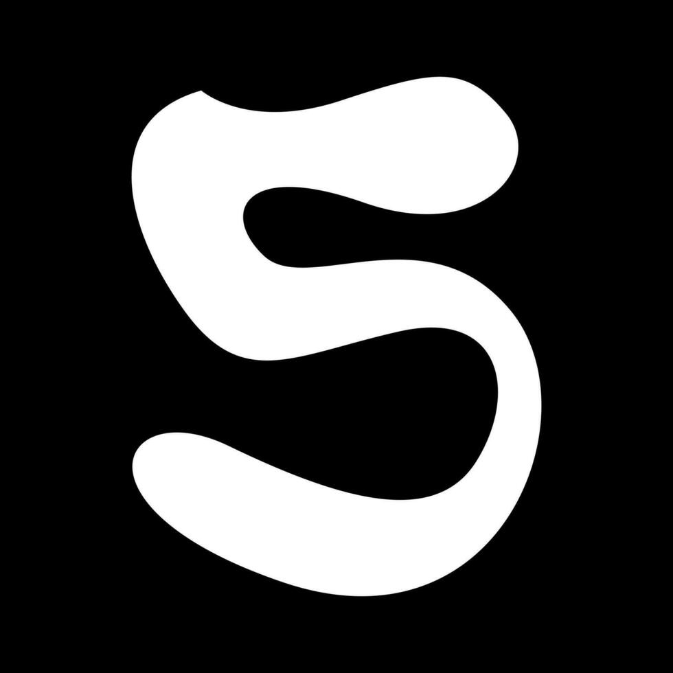 number 5 icon logo design vector