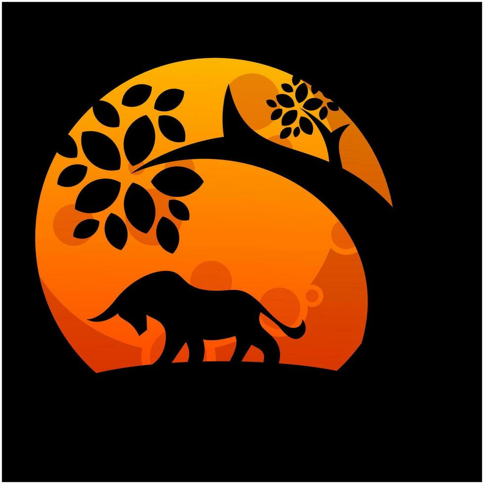 bull silhouette bull icon logo design vector