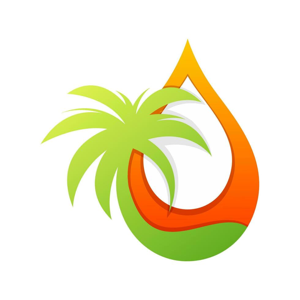 petróleo Coco vistoso degradado logo diseño vector
