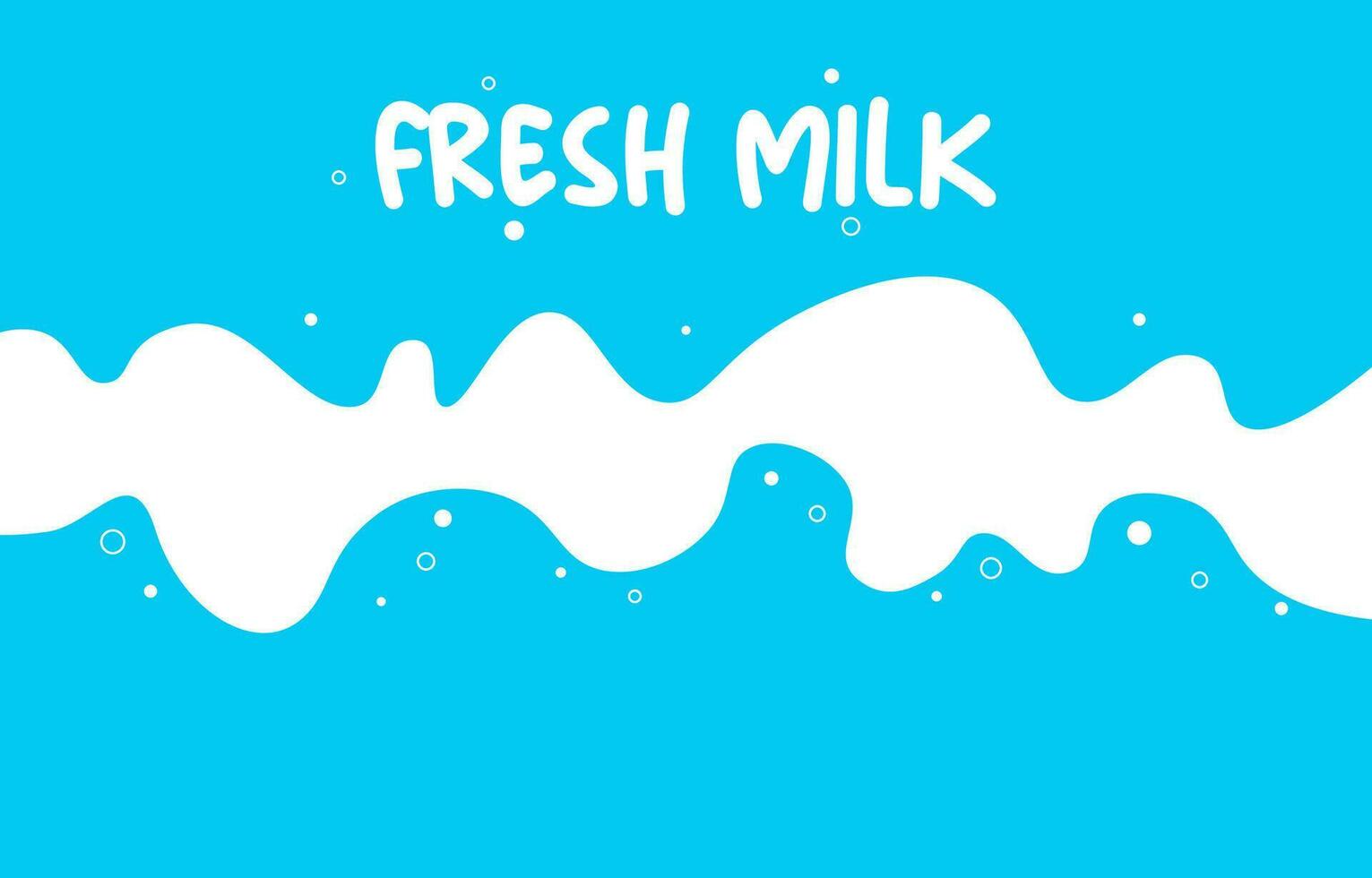 Fresh milk splash isolated on blue background vector