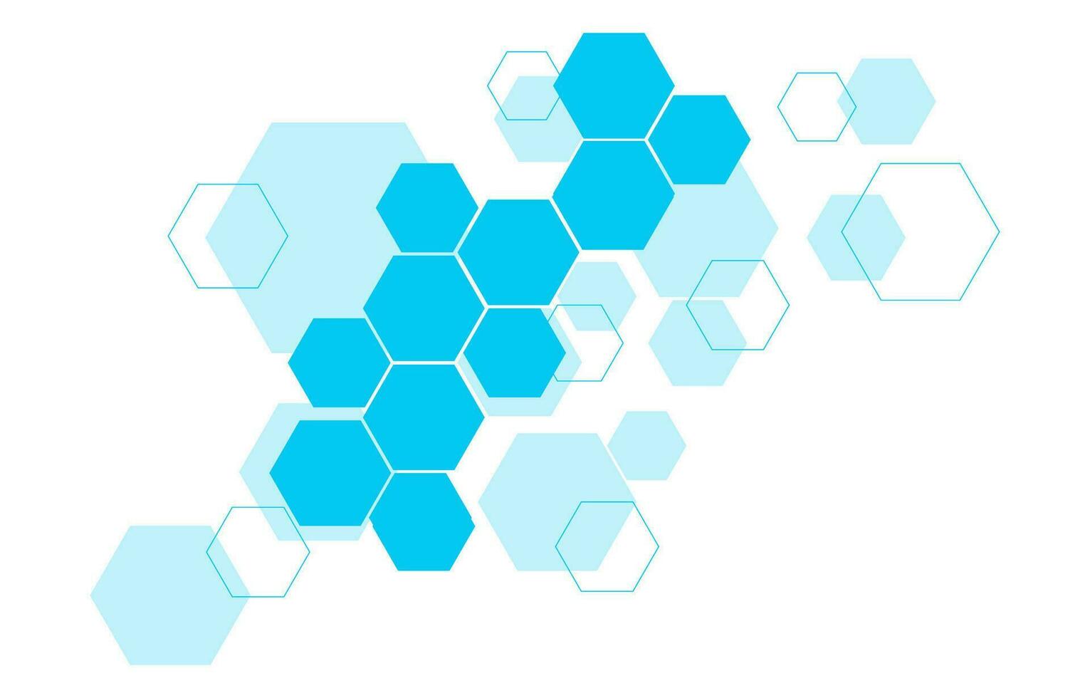 Vector illustration of hexagons pattern. Creative idea for medical, technology or science design