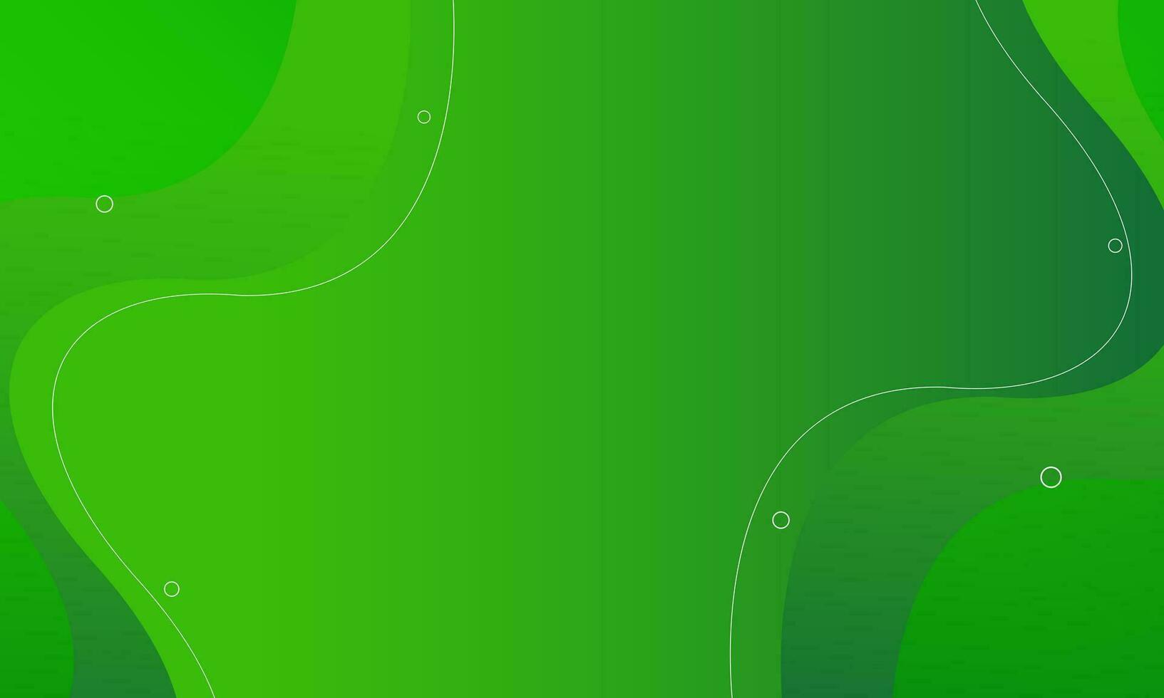 Beautiful green waves abstract background vector