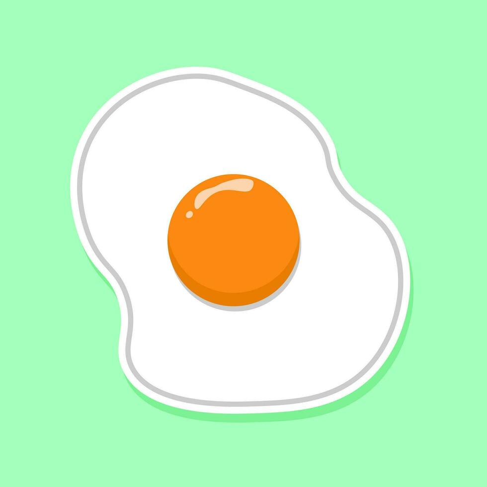 Ilustración de vector de huevo frito