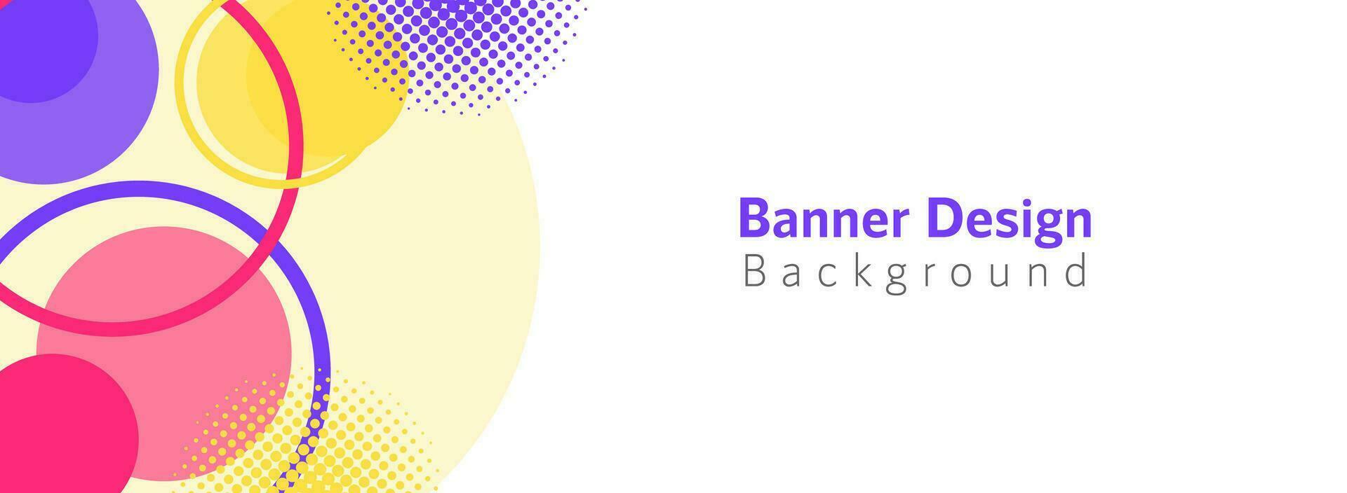 Banner background with colorful geometric and halftone vector
