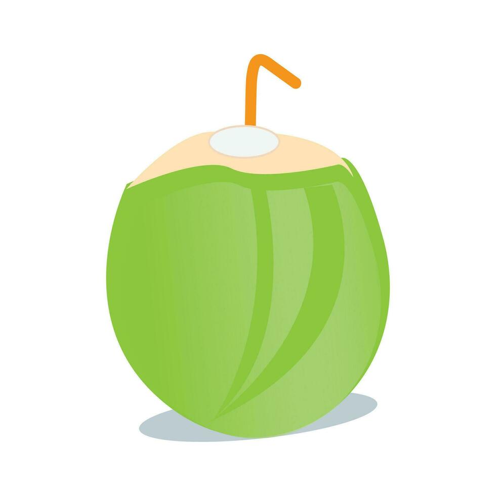 Coconut drink icon in flat style isolated on white background. Drink symbol vector