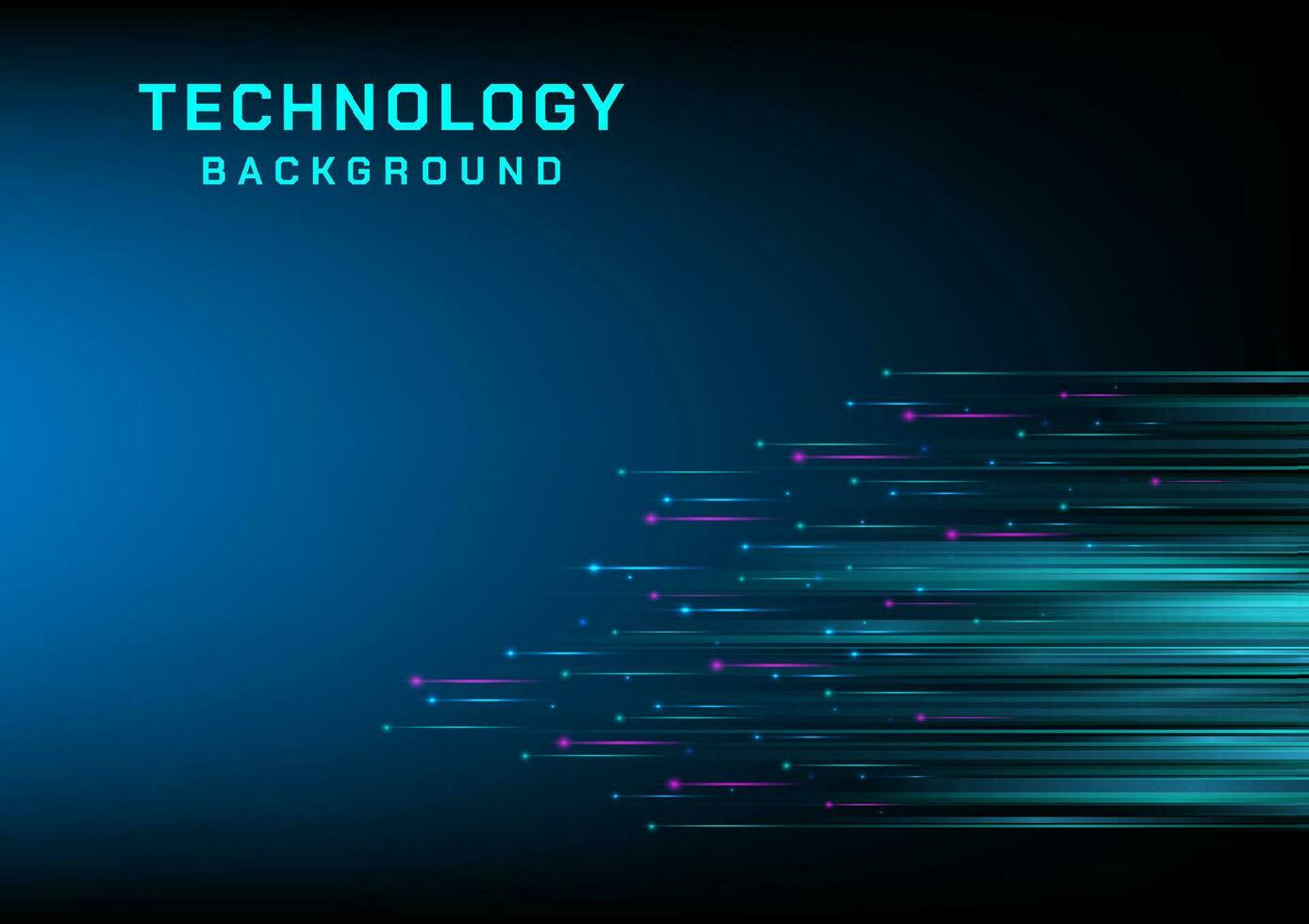 abstract background technology straight bottom right corner moving Circle with blue and pink glowing lines, blue gradient background. vector