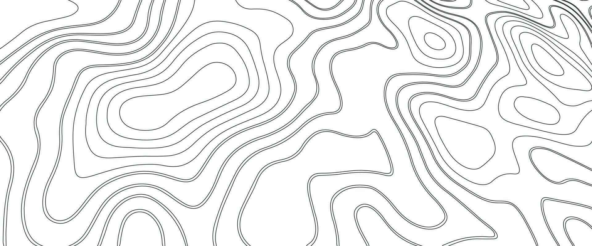 Topographic line contour map background. Elevation graphic contour height lines. Vintage outdoors style. Black on white contours vector topography stylized height of the lines.
