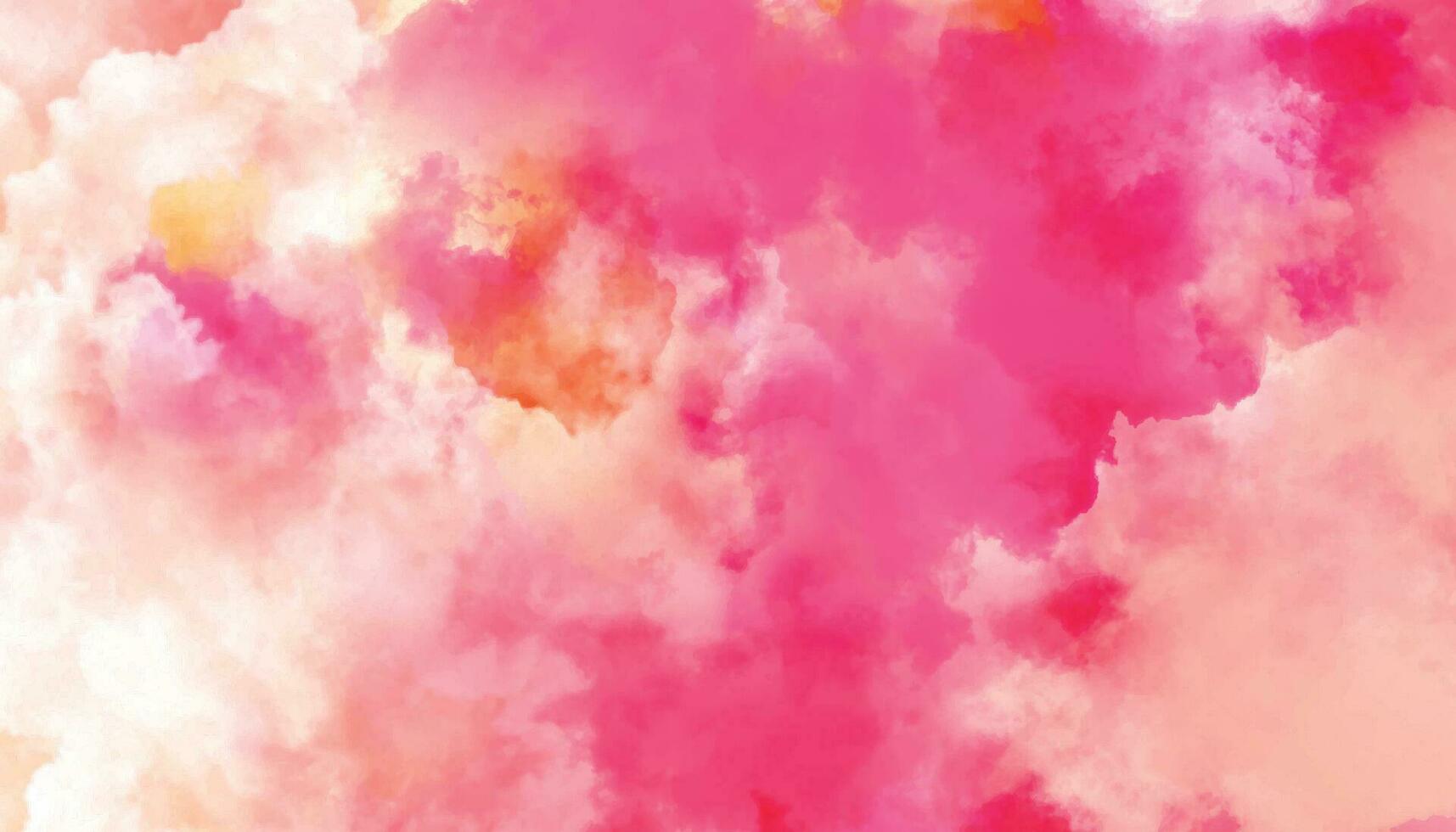 Colorful red-pink rose-beige tone watercolor galaxy sky background. Fantasy pastel background. Summer heaven with colorful clearing sky. Copy space vector illustration.