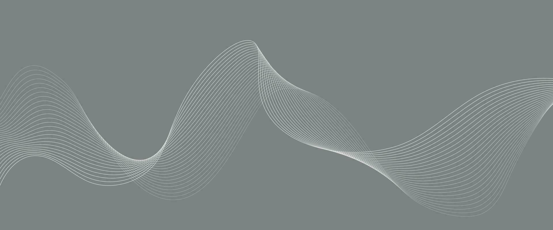 Abstract bright wave isolated on white background. Background design with diagonal line pattern in grey color. Gray and white abstract background with flowing waves. vector