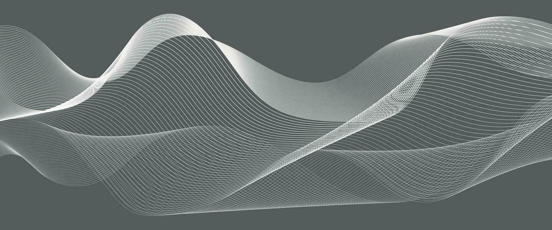 resumen brillante ola aislado en blanco antecedentes. antecedentes diseño con diagonal línea modelo en gris color. gris y blanco resumen antecedentes con fluido ondas. vector