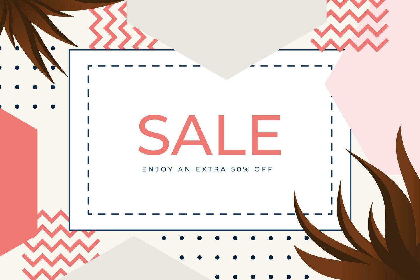 Elegant sale and discount promo backgrounds with abstract pattern vector