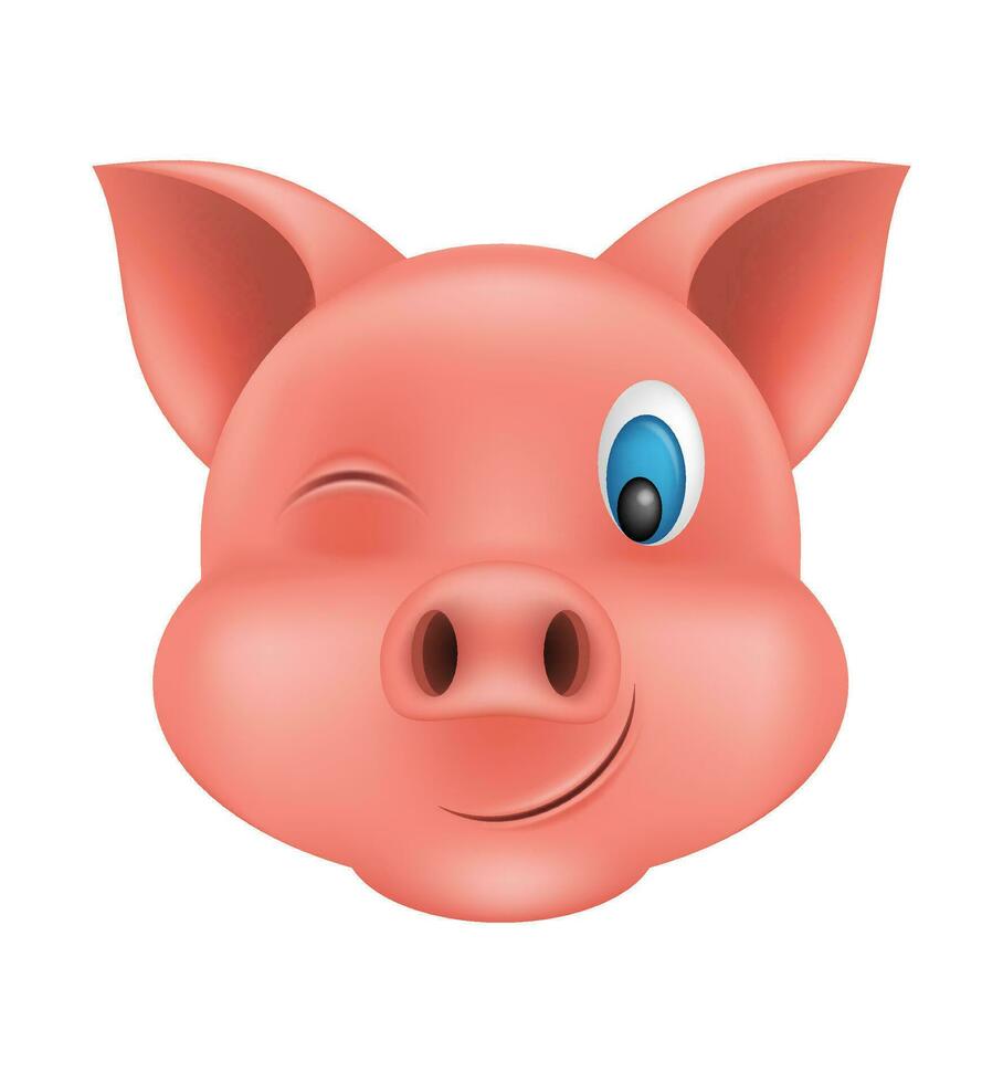 pig snout emoji sticker vector illustration isolated on white background