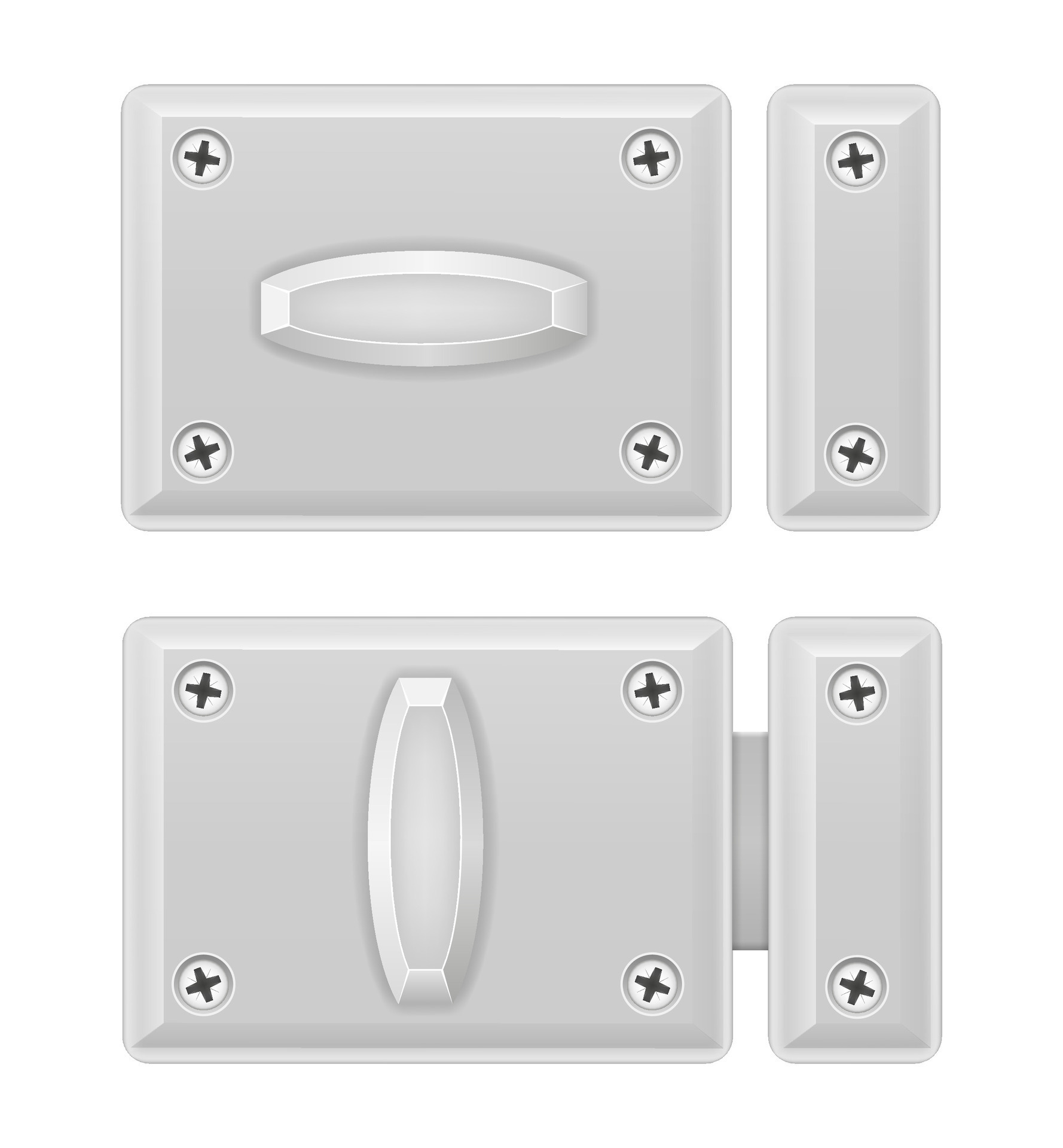 metal latch for closing doors vector illustration isolated on white