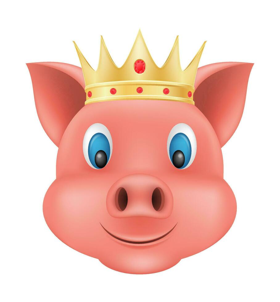 cerdo hocico emoji pegatina vector ilustración aislado en blanco antecedentes