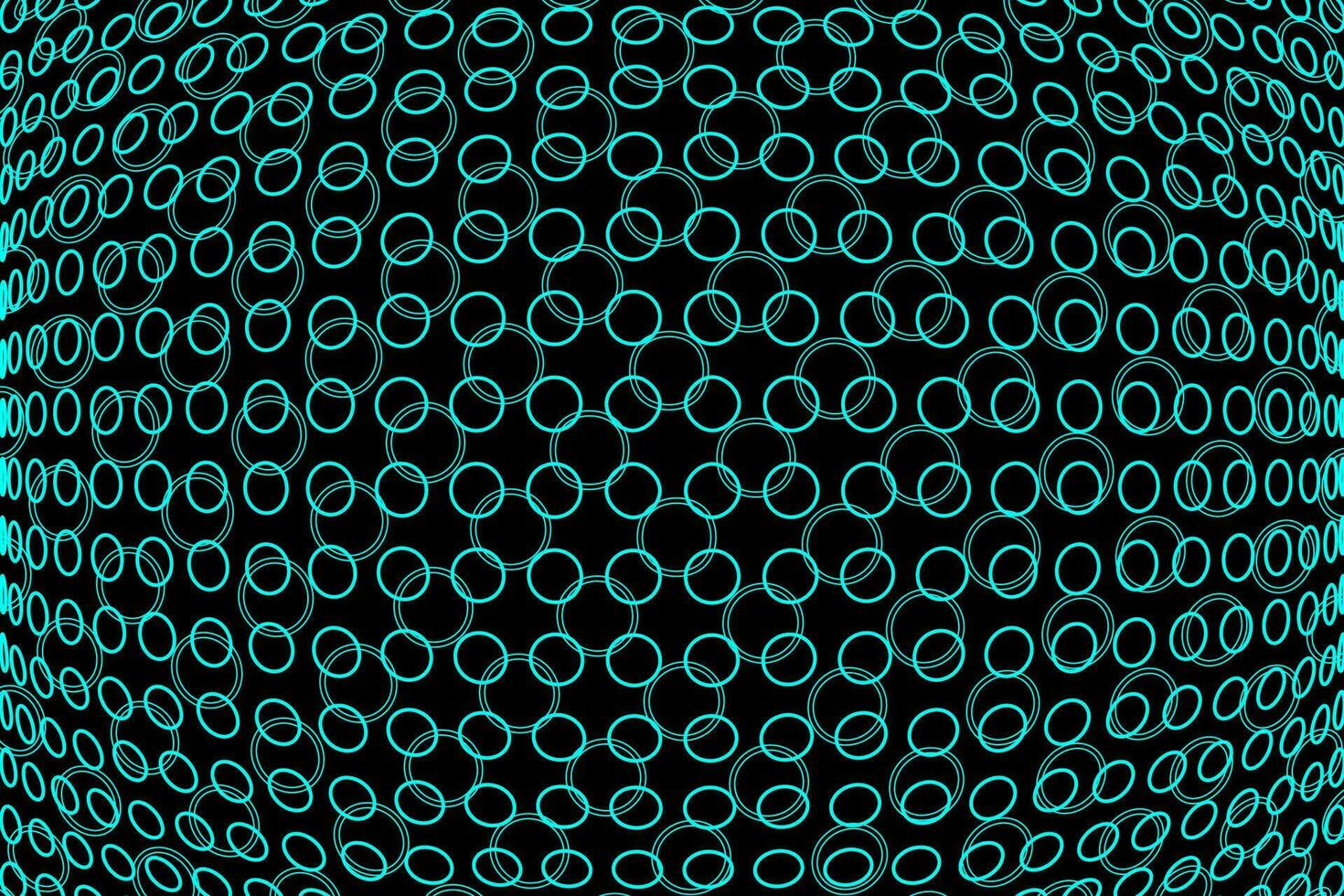 Abstract futuristic background with neon round elements. Vector illustration. Concept of 3D cyber space and virtual reality.