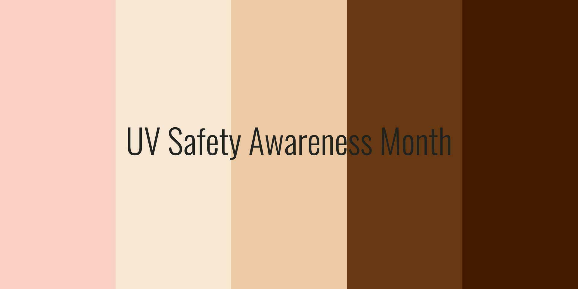 UV Safety Awareness Month illustration concept with diversity skin vector