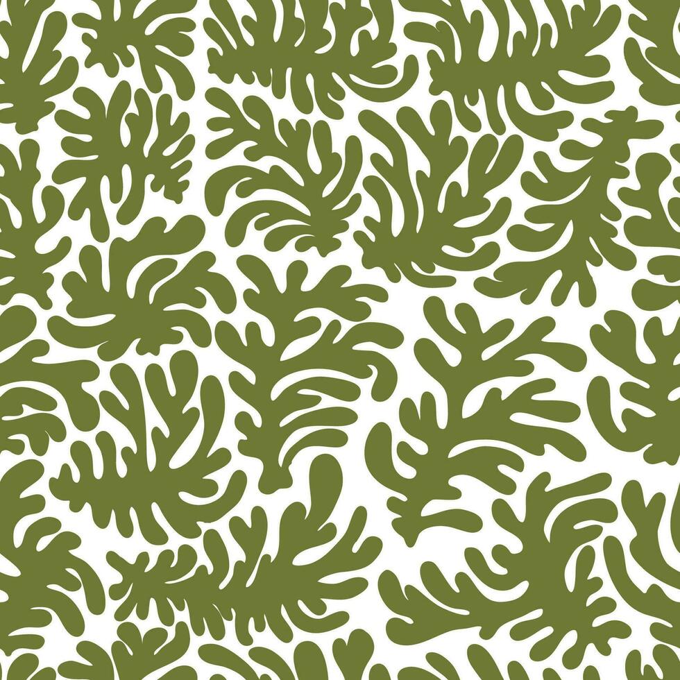 contemporary background with colorful abstract shapes. creative fluid organic elements seamless vector pattern for fabric, textile, wrapping. Modern trendy Matisse minimal style texture