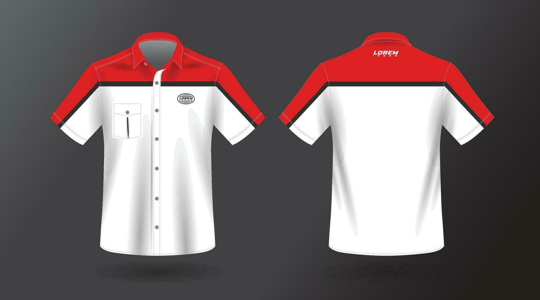 short sleeve work shirt vector