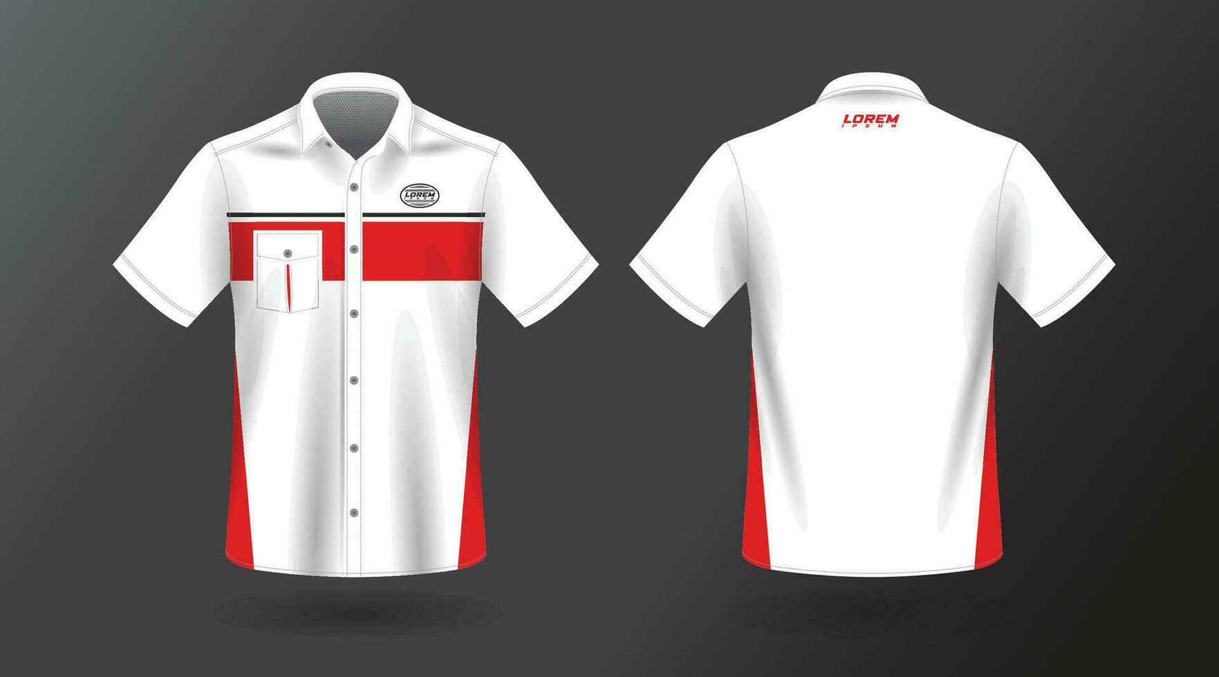 short sleeve work shirt vector