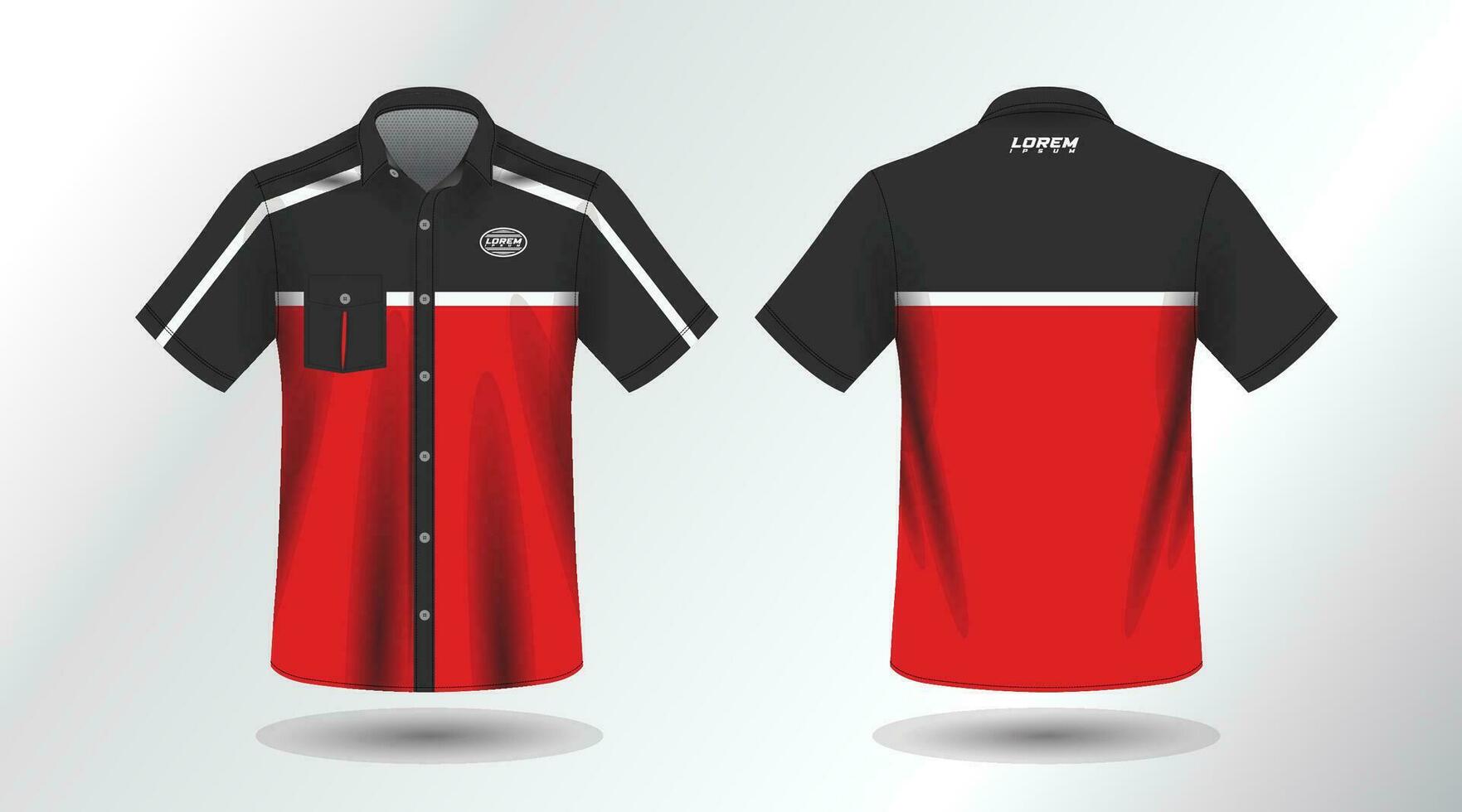 short sleeve work shirt vector