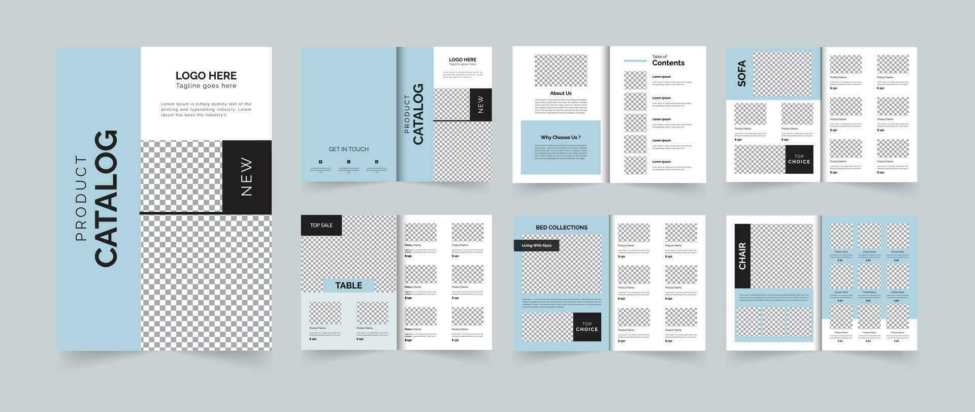 Product catalog design template A4 size vector